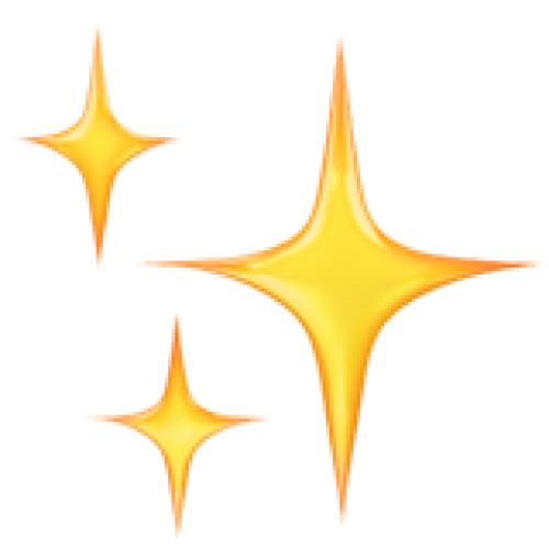 Three sparkly stars